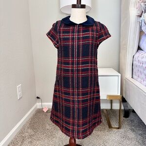 Tartine et Chocolat Red and Navy Plaid Dress